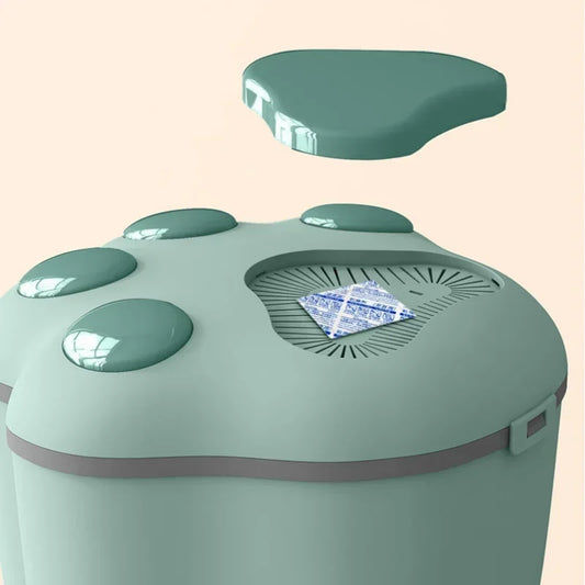 Paw-shaped Pet Food Storage Container with Desiccant Compartment