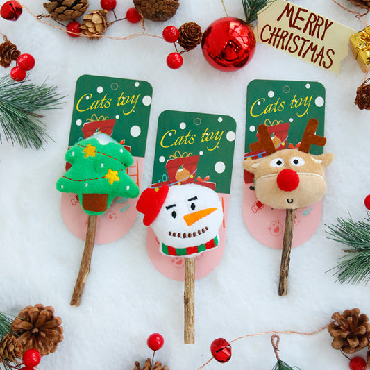 🎄 Festive Tianjiao Wood Cat Teething Stick 🎅