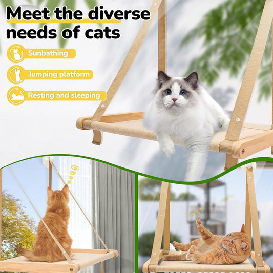 Glass-Mounted Suction Cup Cat Hammock