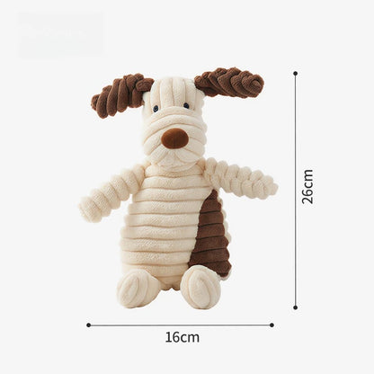 Dog Toys Plush Squeaky Chew Proof-Self-Entertaining Puppy Teething Toys Durable Interactive Boredom Relief for Medium Small Dogs