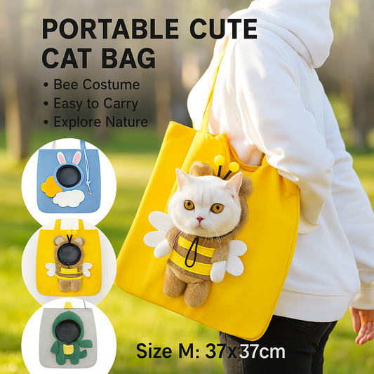 Portable Cute Cat Tote Bag