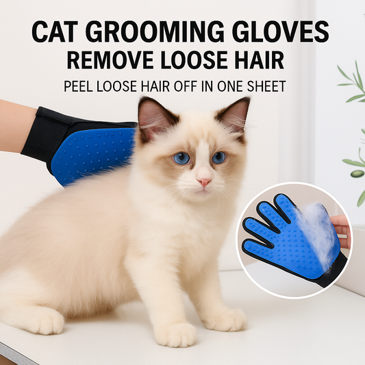 Silicone Pet Grooming Gloves – Effortless Hair Removal & Gentle Massage