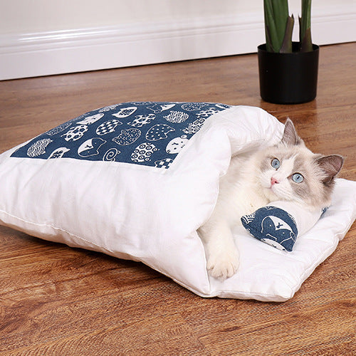 Japanese Tatami Style Cat Bed with Removable and Washable Quilt