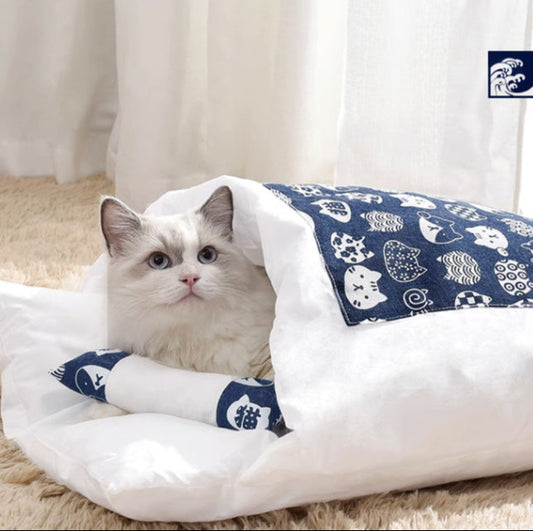 Japanese Tatami Style Cat Bed with Removable and Washable Quilt