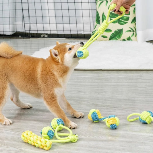 Durable Knotted Rope Pet Toy Set (7-Piece)