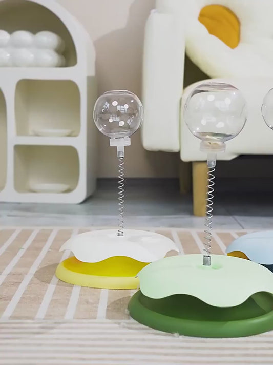Cat Snack Leaking Ball with Turntable Base